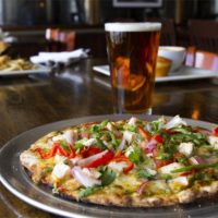 Southwestern Chicken pizza and beer